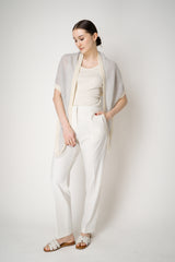 Fabiana Filippi Stretch Cotton Scoop Neck Tank Top in Off-White Vancouver. Shop Online or in Store.