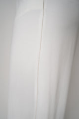 Fabiana Filippi Stretch Knit Punto Milano Wide Leg Trousers in Off-White