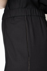 Fabiana Filippi Stretch Wool Pull-On Style Trousers in Black Vancouver. Shop Online or in Store.