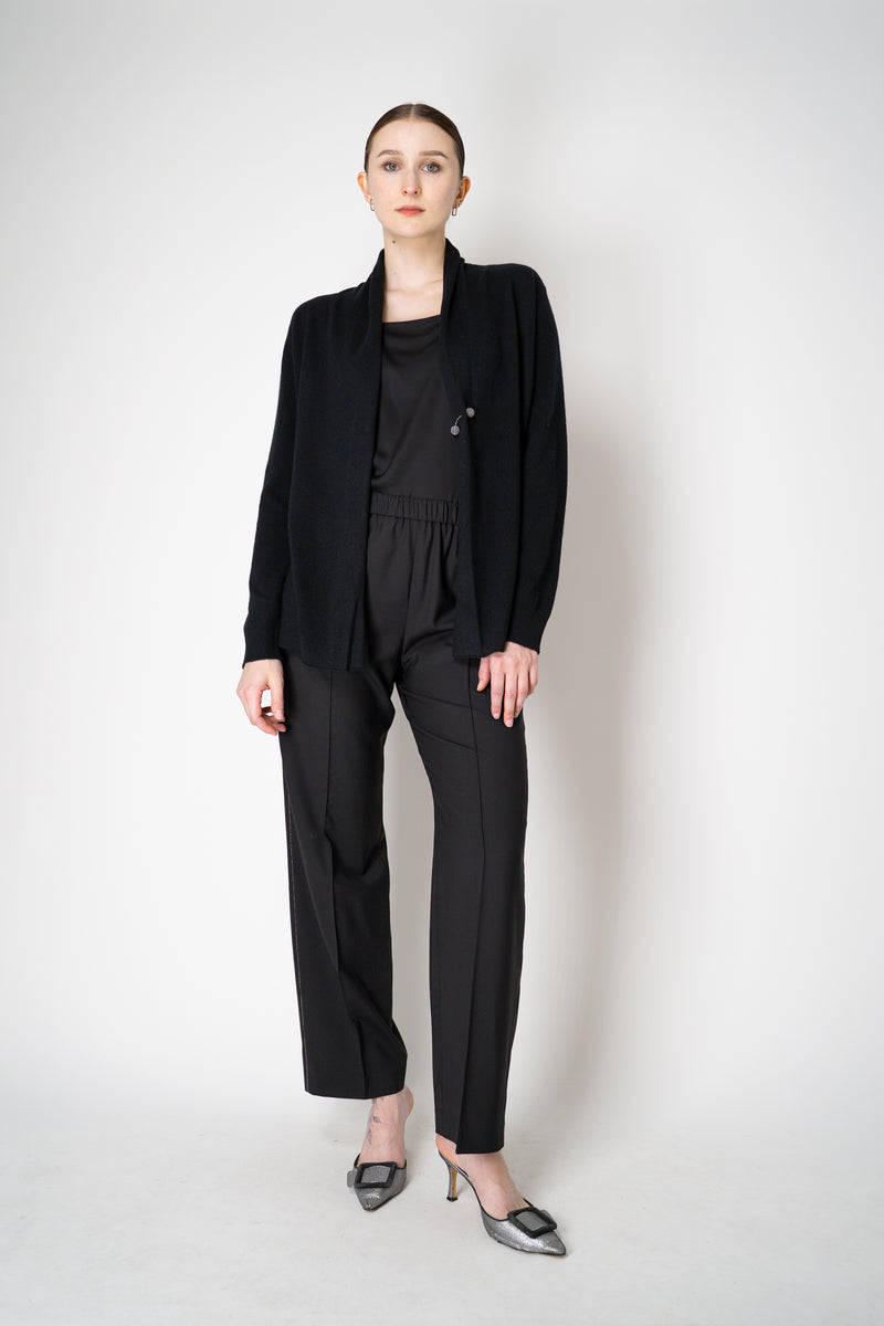 Fabiana Filippi Stretch Wool Pull-On Style Trousers in Black Vancouver. Shop Online or in Store.