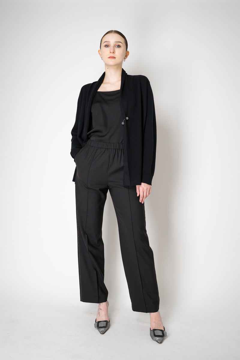 Fabiana Filippi Stretch Wool Pull-On Style Trousers in Black Vancouver. Shop Online or in Store.
