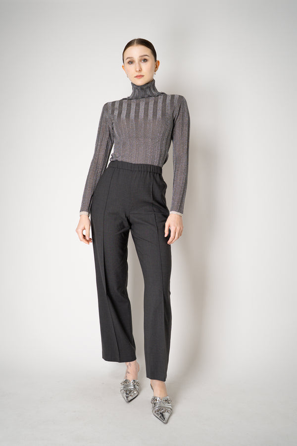 Fabiana Filippi Stretch Wool Pull-On Style Trousers in Grey Vancouver. Shop Online or in Store.