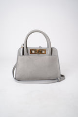 Fabiana Filippi Suede Mini Hand Bag in Grey Vancouver. Shop Online or in Store.