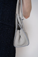 Fabiana Filippi Suede Mini Hand Bag in Grey Vancouver. Shop Online or in Store.