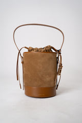 Fabiana Filippi Suede and Leather Bucket Bag in Sienna Vancouver. Shop Online or in Store.