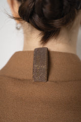 Fabiana Filippi V-Neck Cardigan with Zip Detail in Sienna Vancouver. Shop Online or in Store.