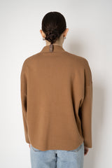 Fabiana Filippi V-Neck Cardigan with Zip Detail in Sienna Vancouver. Shop Online or in Store.