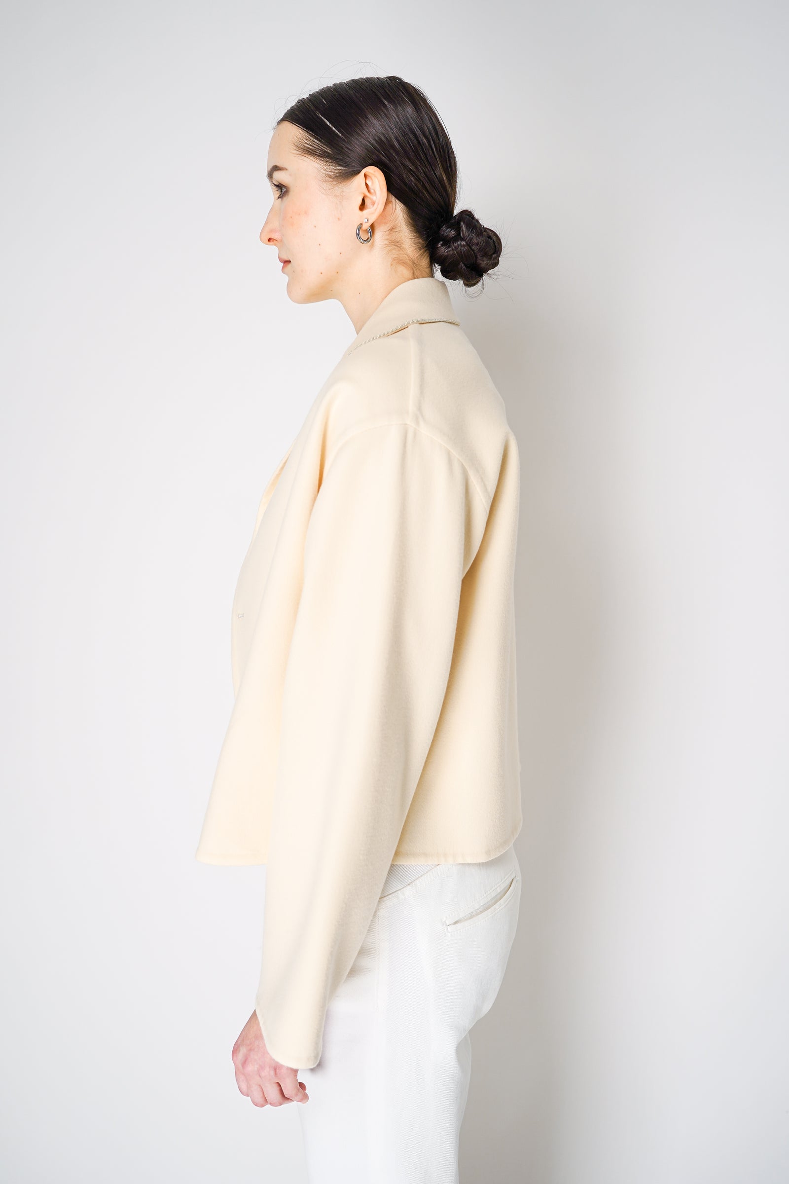 ジャケット FABIANA FILIPPI GCD215F122 Jackets Fabiana Filippi Double Faced Wool Jacket in Warm Cream