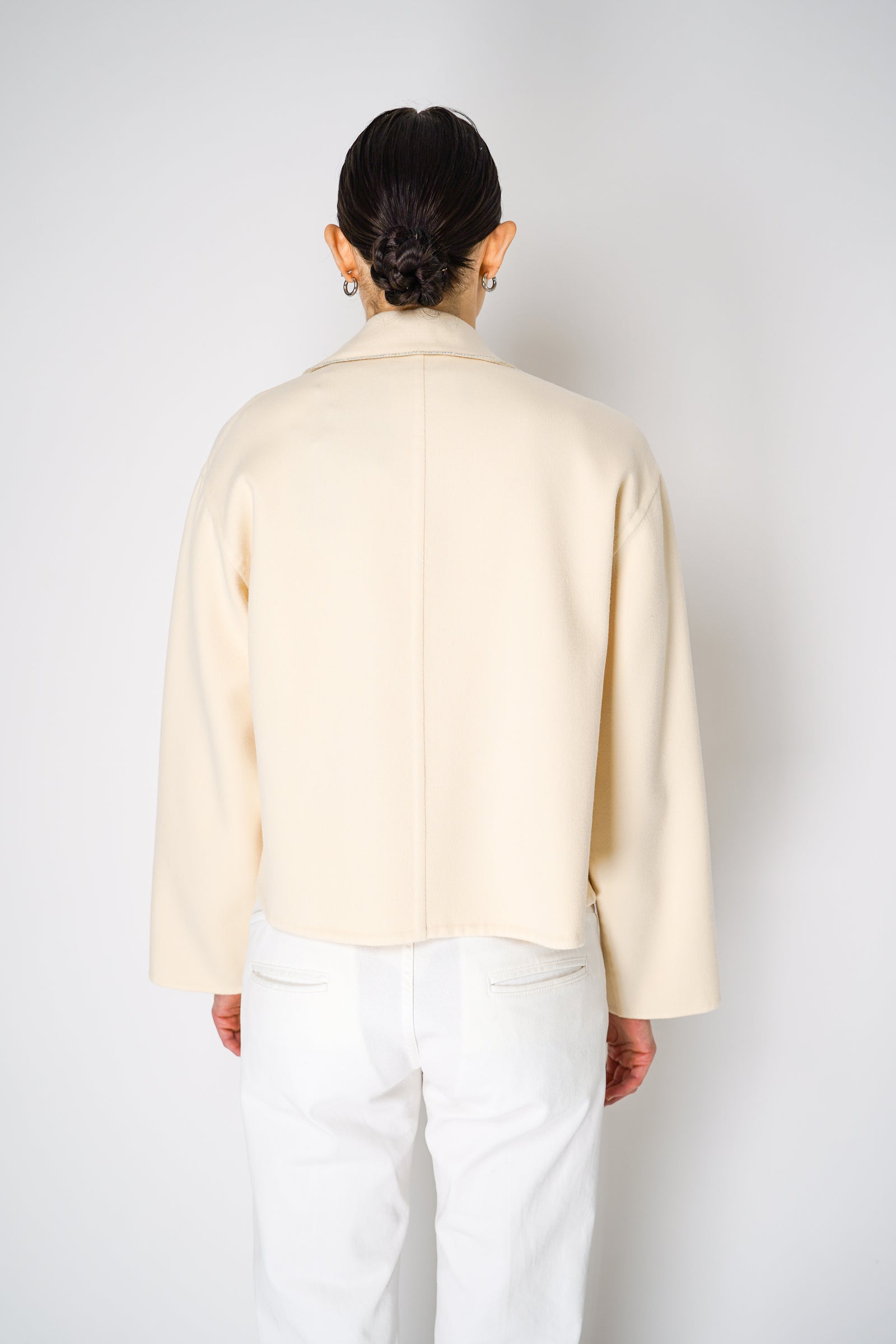 Fabiana Filippi Double Faced Wool Jacket in Warm Cream
