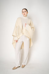 Fabiana Filippi Virgin Wool Knit Cropped Turtleneck Pullover in Ivory Vancouver. Shop Online or in Store.