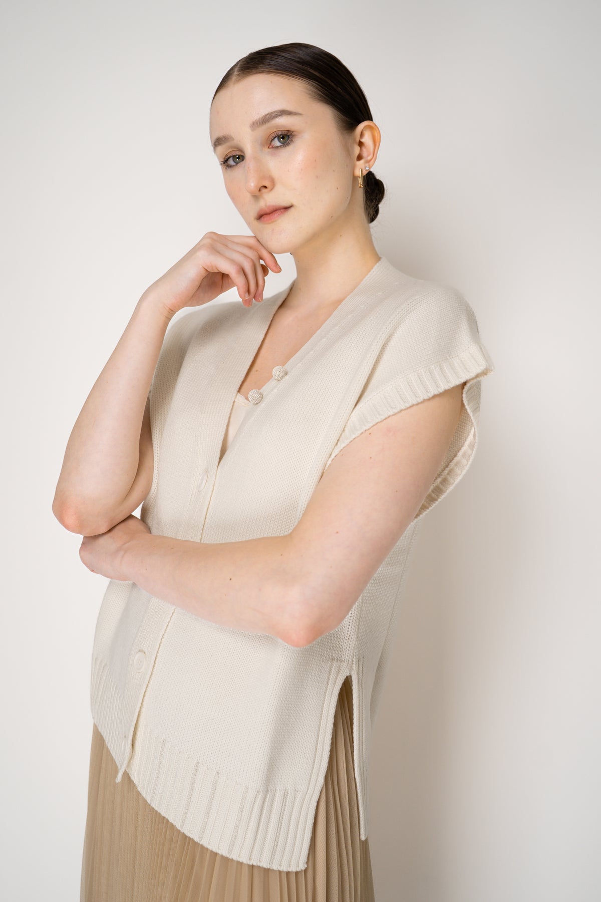VIP【関税送料無料】希少 Fabiana Filippi Virgin Wool Dress Platinum dress with macramé lace, rope for Women | Fabiana