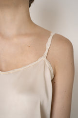Fabiana Filippi Viscose Blend Sateen Cami in Vanilla Vancouver. Shop Online or in Store.