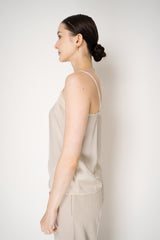Fabiana Filippi Viscose Blend Sateen Cami in Vanilla Vancouver. Shop Online or in Store.