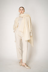 Fabiana Filippi Viscose Blend Taped Trousers in Ivory Vancouver. Shop Online or in Store.