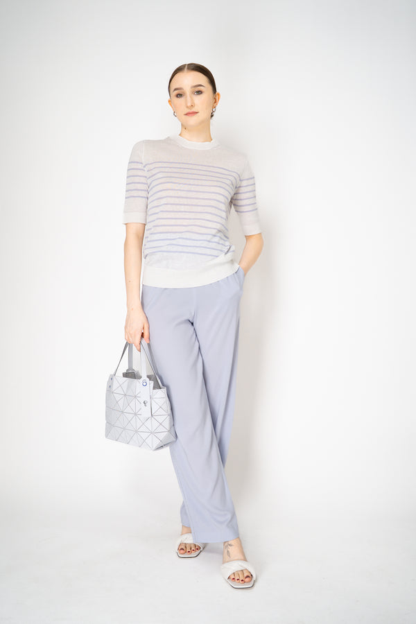 Fabiana Filippi Viscose Crepe Straight Leg Trousers in Lavender Vancouver. Shop Online or in Store.