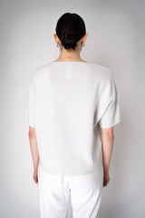 Fabiana Filippi Viscose Knit Top with Lurex in Silver Vancouver. Shop Online or in Store.