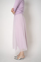 Fabiana Filippi Wool Blend Pleated Tulle Skirt in Lilla