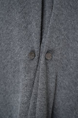 Fabiana Filippi Wool Cashmere Handkerchief Pullover with Pin Embellishment in Grey Vancouver. Shop Online or in Store.