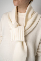 Fabiana Filippi Wool Cashmere Knit Shoulder Shrug in Off-White Vancouver. Shop Online or in Store. 