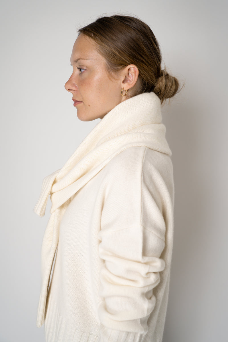 Fabiana Filippi Wool Cashmere Knit Shoulder Shrug in Off-White Vancouver. Shop Online or in Store. 