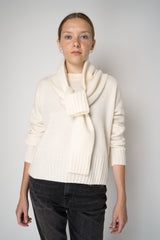 Fabiana Filippi Wool Cashmere Knit Shoulder Shrug in Off-White Vancouver. Shop Online or in Store. 
