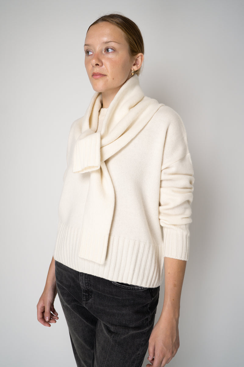 Fabiana Filippi Wool Cashmere Knit Shoulder Shrug in Off-White Vancouver. Shop Online or in Store. 