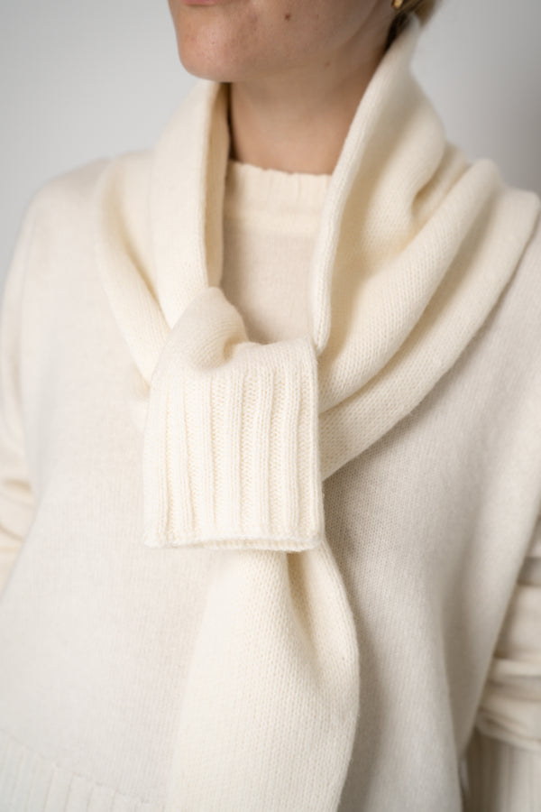 Fabiana Filippi Wool Cashmere Knit Shoulder Shrug in Off-White Vancouver. Shop Online or in Store. 