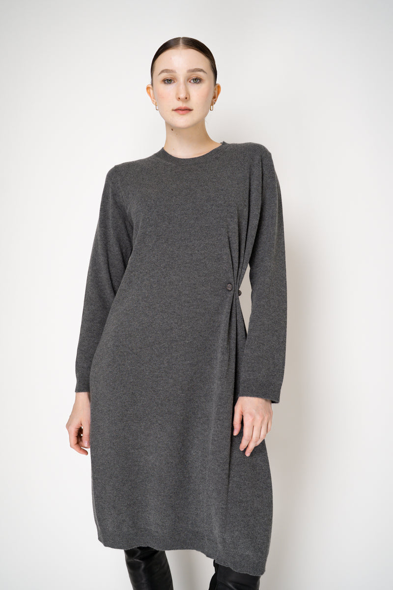 Fabiana Filippi Wool Cashmere Long Sleeve Knit Dress in Grey Vancouver. Shop Online or in Store.
