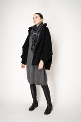 Fabiana Filippi Wool Cashmere Long Sleeve Knit Dress in Grey Vancouver. Shop Online or in Store.