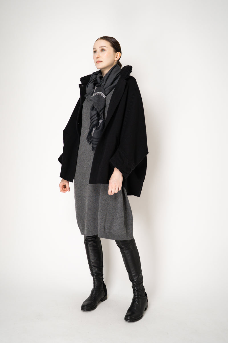 Fabiana Filippi Wool Cashmere Long Sleeve Knit Dress in Grey Vancouver. Shop Online or in Store.