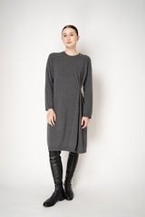 Fabiana Filippi Wool Cashmere Long Sleeve Knit Dress in Grey Vancouver. Shop Online or in Store.