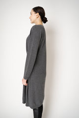 Fabiana Filippi Wool Cashmere Long Sleeve Knit Dress in Grey Vancouver. Shop Online or in Store.