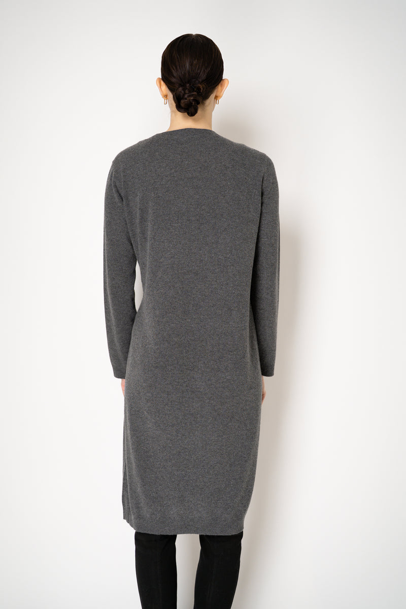 Fabiana Filippi Wool Cashmere Long Sleeve Knit Dress in Grey Vancouver. Shop Online or in Store.