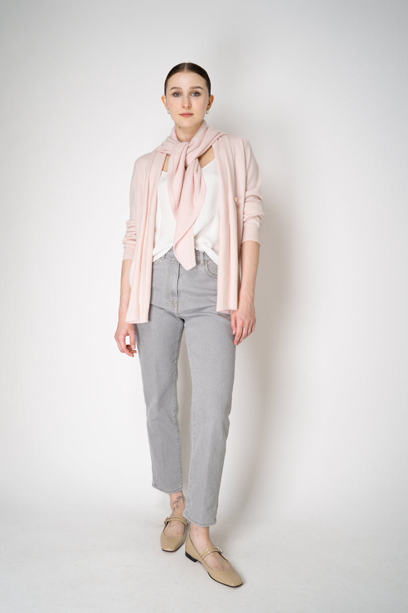 Fabiana Filippi Wool Cashmere Sequined Knit Poncho Shrug in Pastel Rose Vancouver. Shop Online or in Store.