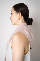 Fabiana Filippi Wool Cashmere Sequined Knit Poncho Shrug in Pastel Rose Vancouver. Shop Online or in Store.