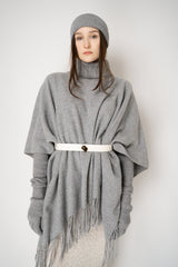 Fabiana Filippi Wool Viscose Knit Lurex Toque in Grey Vancouver. Shop Online or in Store.