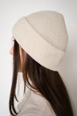 Fabiana Filippi Wool Viscose Knit Lurex Toque in Ivory Vancouver. Shop Online or in Store.