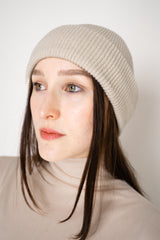 Fabiana Filippi Wool Viscose Knit Lurex Toque in Ivory Vancouver. Shop Online or in Store.
