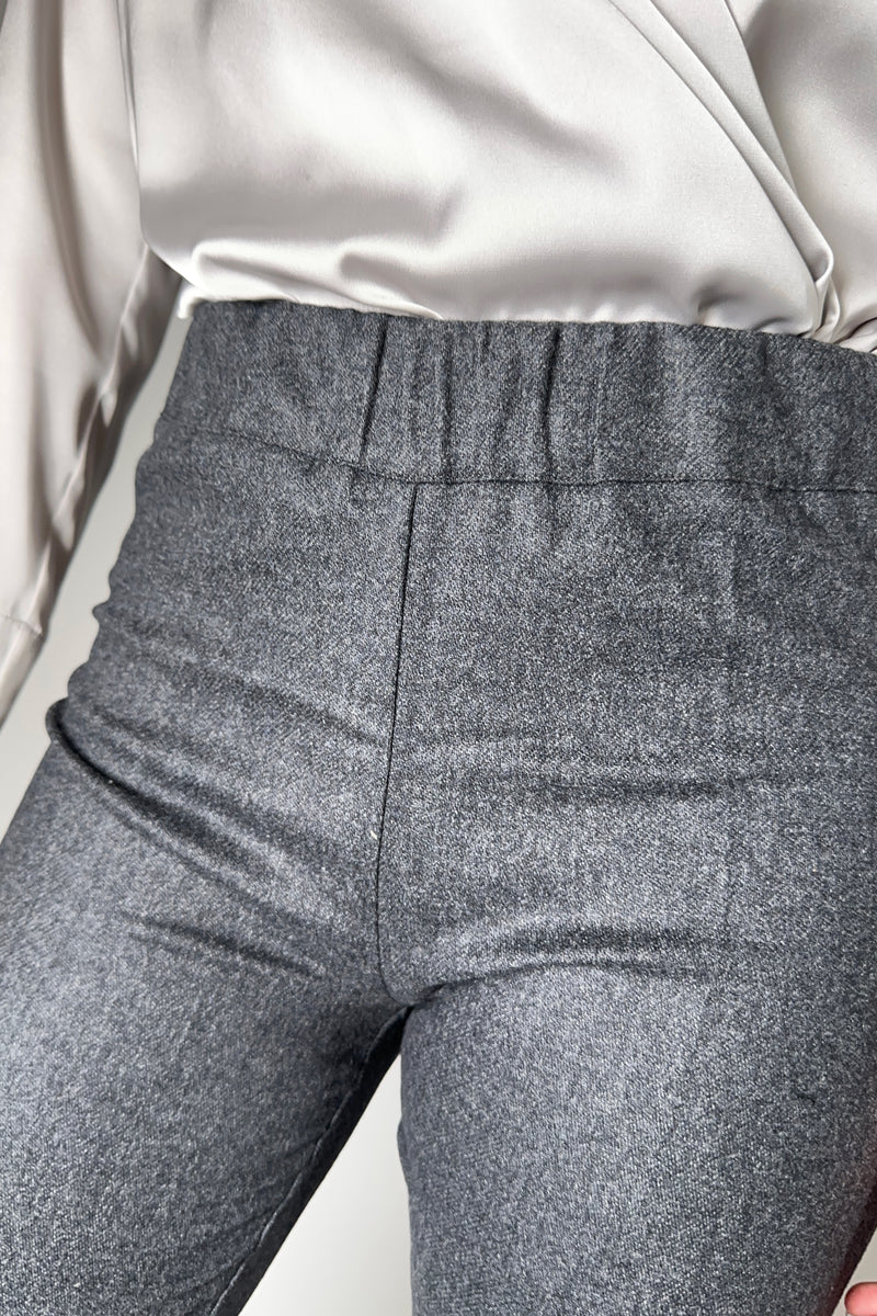 D. Exterior Flannel Pull On Trousers in Anthracite - Ashia Mode - Vancouver