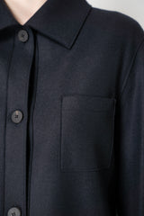 Harris Wharf London Cashmere Blend Chore Jacket in Navy Vancouver. Shop Online or in Store.