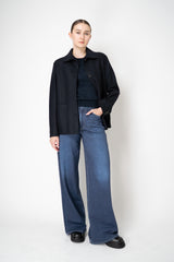 Harris Wharf London Cashmere Blend Chore Jacket in Navy Vancouver. Shop Online or in Store.