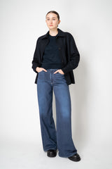 Harris Wharf London Cashmere Blend Chore Jacket in Navy Vancouver. Shop Online or in Store.