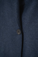 Harris Wharf London Loro Piana Cashmere Flannel Coat in Navy Vancouver. Shop Online or in Store.)