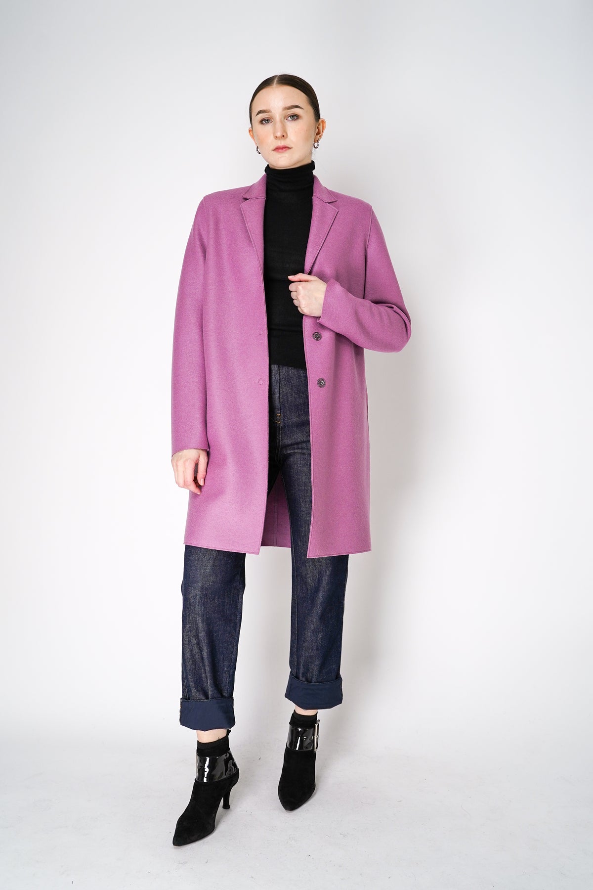 Harris wharf london pink coat best sale