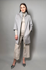 Herno Brushed Cashmere Coat with Padded Dickie Vest in Light Grey - Ashia Mode - Vancouver