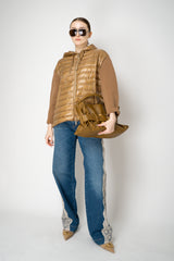 Herno A-line Quilted Padded Jacket with Stretch Knit Sleeves and Back in Sienna Vancouver. Shop Online or in Store.