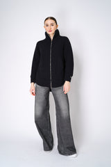 Herno Cable Knit Jacket with Insulated Back in Black Vancouver. Shop Online or in Store.