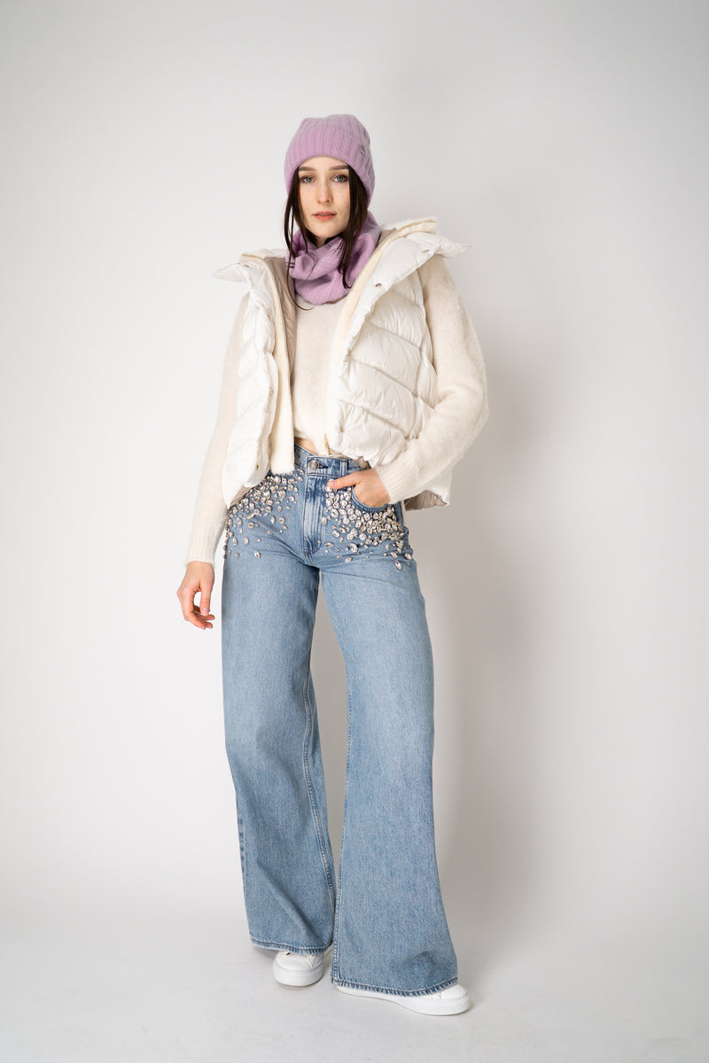 Herno Cashmere Knit Ribbed Snood in Lilac Vancouver. Shop Online or in Store.