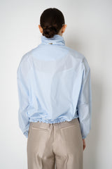 Herno Cropped Sporty Techno Taffeta Jacket in Light Blue Vancouver. Shop Online or in Store.