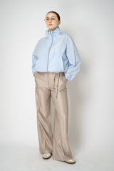 Herno Cropped Sporty Techno Taffeta Jacket in Light Blue Vancouver. Shop Online or in Store.